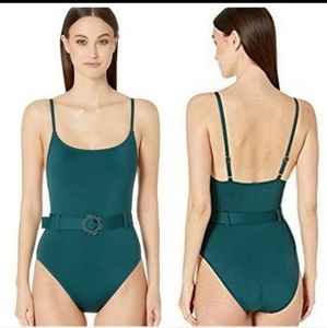 Kate Spade Green Daisy Buckle One Piece NWOT